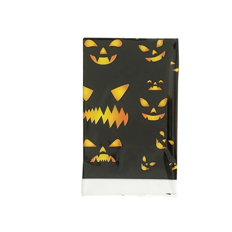Halloween Party Tablecloth Birthday Decoration Disposable Tableware Pumpkin Table Cover Theme Party Supplies - Цвет: 004