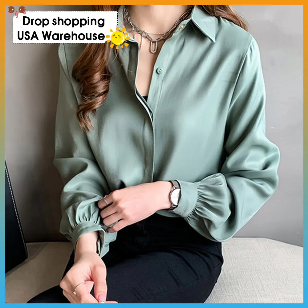 

New Women's Simple Elegant Large Size Shirt Women's Long Sleeve Loose Korean Shirt Solid Color Bottoming Shirt women sexy tops