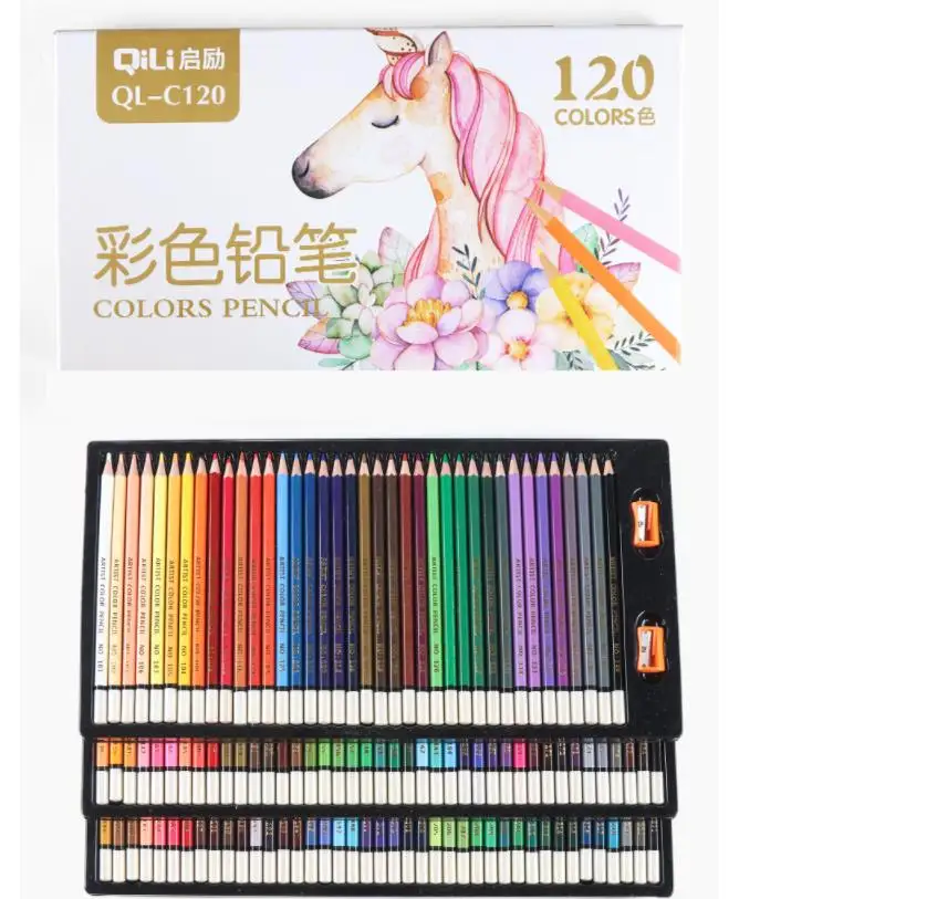 120/150 цветов, профессиональные масляные цветные карандаши, набор, художественная живопись, наброски, цветные деревянные карандаши, школьные товары для рукоделия - Цвет: 120 oil colors