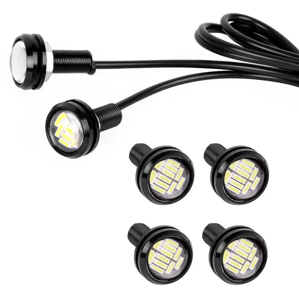 

6X DRL LED Eagle Eye 23MM Boat Light Waterproof Daytime Running Lights Car Auto Reverse Turn Signal Tail Day Light Fog Lamps