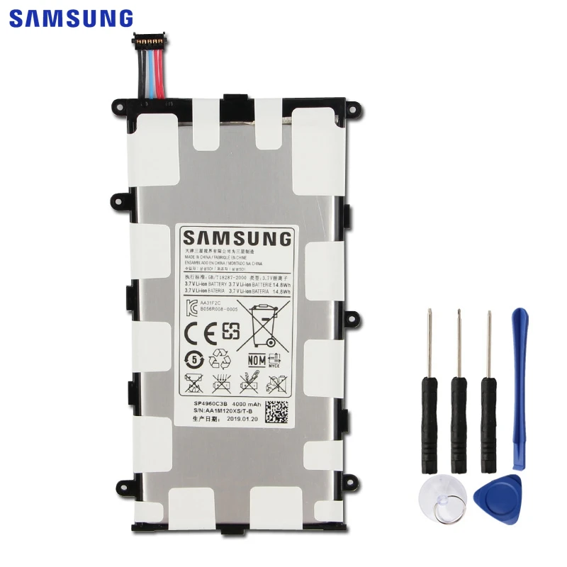 Samsung сменный аккумулятор SP4960C3B для samsung GALAXY Tab 7,0 Plus P3110 P3100 P6200 P6210 планшетный аккумулятор 4000 мАч