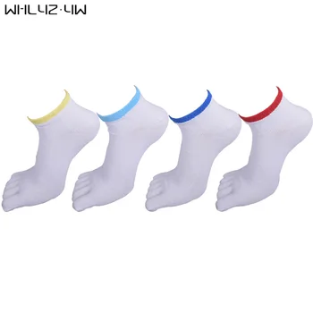 

Whlyz Yw 3 Pairs/Lot Athletic Five Finger Socks For Man Cotton White Solid socks With Toes Summer Brand Compression Mans Socks