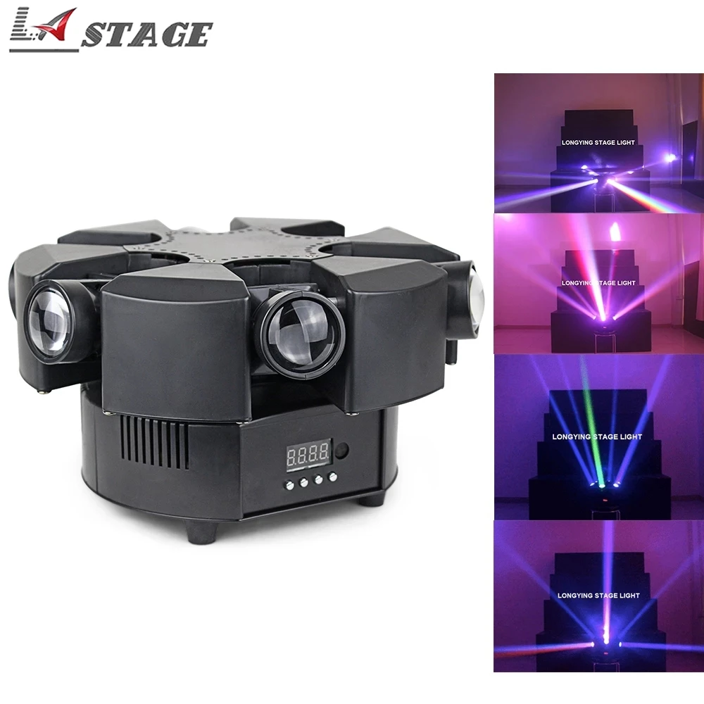 

Free Shipping 6 Head Beam 6X10W RGBW 4in1 Stage Light Moving Head Beam Party DMX512 Led Dj Xmas DMX