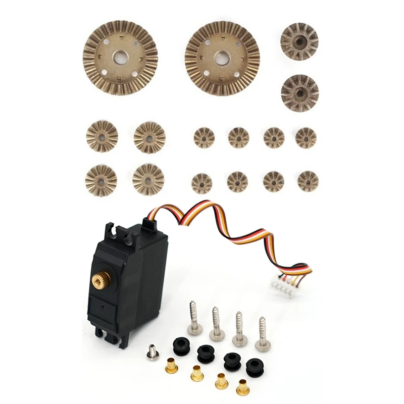 

2 Set Upgrade Metal Repair Parts for Wltoys RC Car: 1 Set 12T 24T 30T Motor Driving Gear Front Rear Differential Gear & 1 Set 25