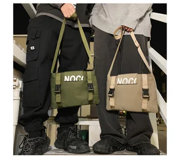 

2020 new simple and stylish portable large capacity Crossbody bag small bag unisex double layer casual bag