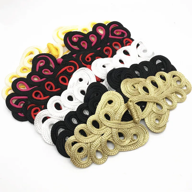 1 пара китайский узел сделанный вручную пуговица лягушка застежка для закрывания