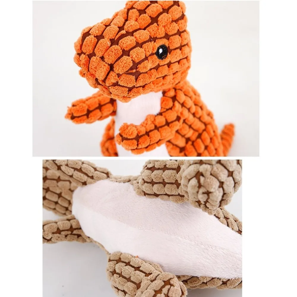 Pet Dog Plush Puzzle Bite-Resistant Teeth Vocal Dog Toy Teeth Tooth Odor Toys Big Dinosaur Professional