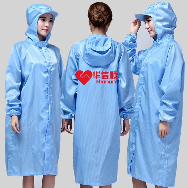 

Anti-static Belt Hood Hooded Unlined Long Gown Hooded Zip Dust-Free Unlined Long Gown Hooded Dustproof Cleanness Clothing Long
