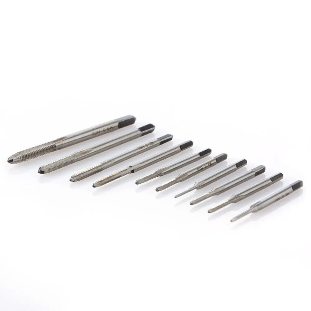 LAMEZIA  10pcs Hand Tap Thread Wire Tapping Threading Attack M1 M1.2 M1.4 M1.6 M1.7 M1.8 M2 M2.5 M3.0 M3.5