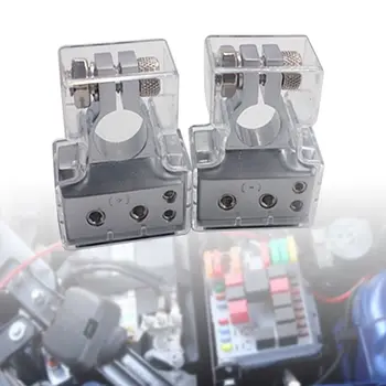 

1Pair Car Battery Terminal Connectors Kit Positive Negative Post Clamp for Auto