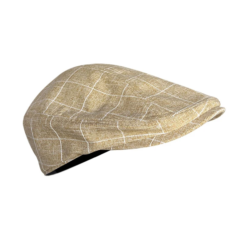 Summer Autumn Unisex Casual Flat Caps Lattice Gray Beret Vintage Ivy Newsboy Hat Artist Painter Male Driving Hat NM11 casual hat beret hat newsboy cap newsboy hat