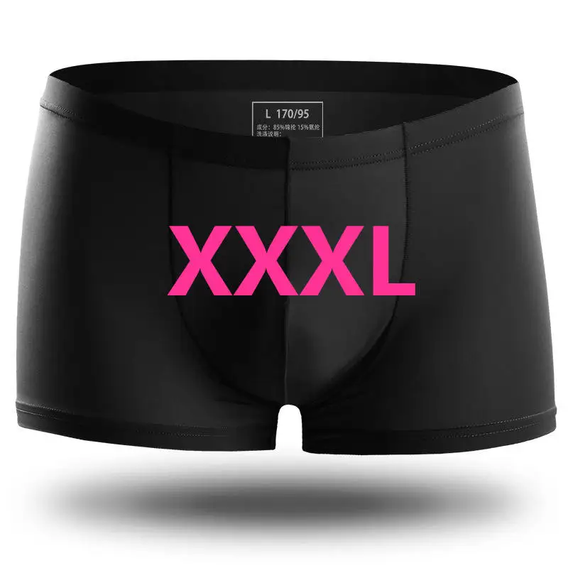 3pcs Black XXXL 3 шт., Xiaomi Mijia, летние, ультра-тонкие, мужские трусы, шелк льда, бесшовные, мужские боксеры, одноцветные, полупрозрачные, дышащие трусы - Цвет: 3pcs Black XXXL