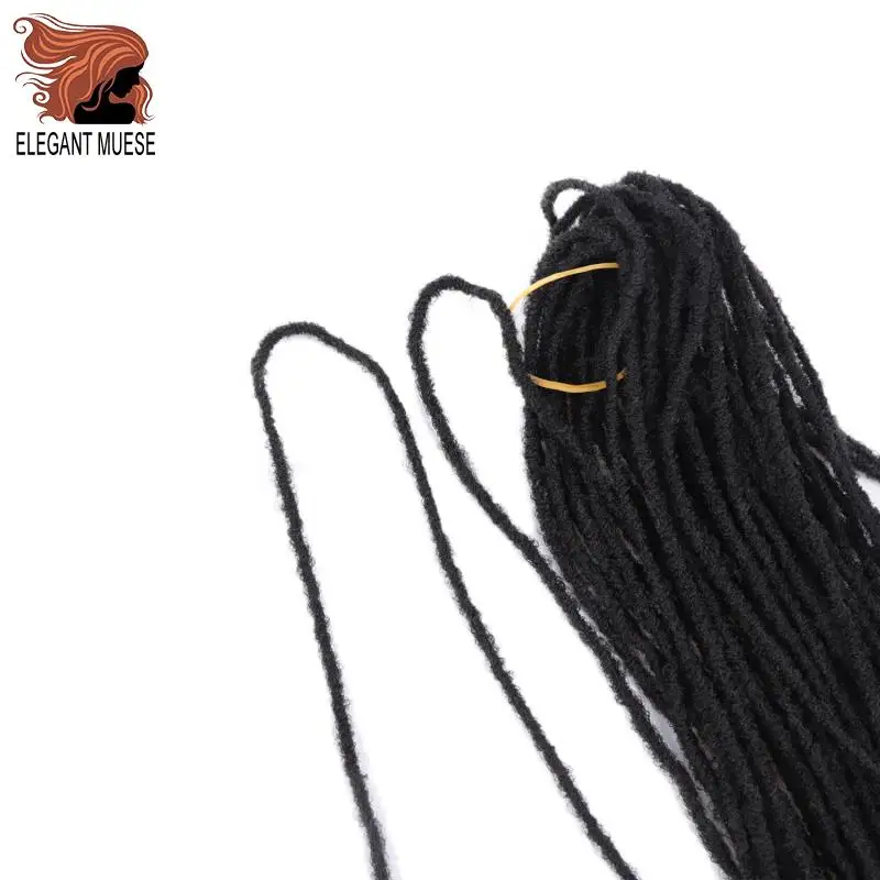 18 Inch Blonde Brown Bug Synthetic Hair for Women Faux Locs Crochet Hair with Sister Locks Afro Crochet Braids - Elegant Muses image 3