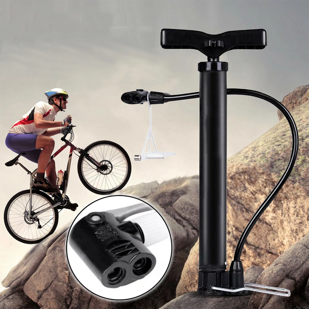

120 PSI High Pressure Floor Standing Bike Tire Basketball Pump Motorcycle Tyre Hand Inflator Outdoor Riding Bike Floor Track