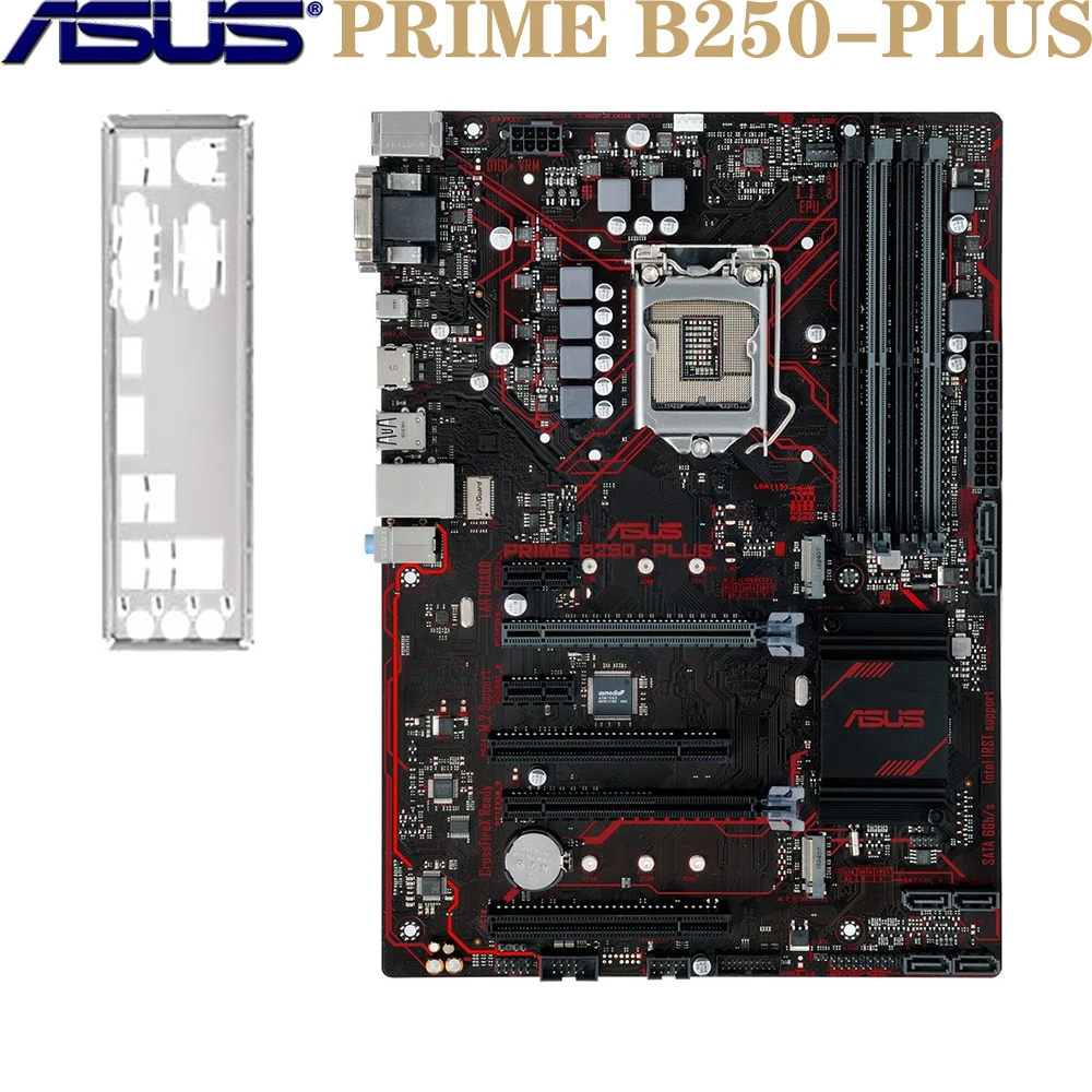 Материнская плата для ПК ASUS PRIME B250 PLUS Intel 6/7Th HDMI DVI RGB M.2 * 2 USB3.1 DDR4 64 Гб Type C LGA1151
