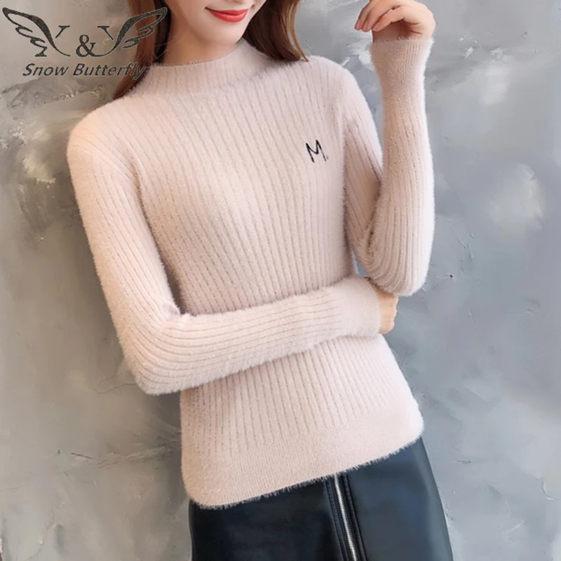 

Pullover Women Turtleneck Sweater Jumper Korean Style Feminino Sueters De Mujer Moda 2019 Womens Clothing Kawaii Outono Inverno