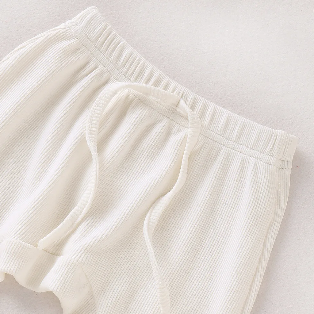 Комплект из 2 предметов, комбинезон с длинными рукавами для новорожденных девочек и мальчиков+ штаны, одежда однотонная однобортная одежда для маленьких девочек