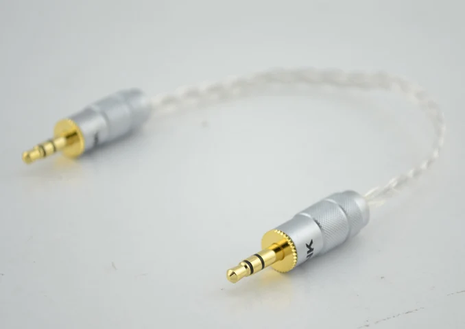 A HD002 OCC Silver plated 3 5MM Headphone cable DAC Cable Gold plated Connector