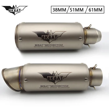 

BKBAT Motorcycle exhaust Escape mufler For Victory vino xj600 aerox dragstar mt 15 tzr xt660 r6 2017 rx100 drag star 400