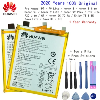 

Hua Wei original Real 3000mAh HB366481ECW For Huawei p9/p9 lite/honor 8/p10 lite/y6 II/p8 lite /p20 lite/p9lite battery+Tool