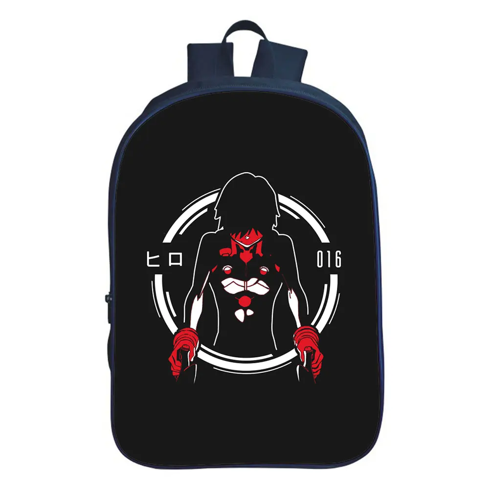 New Zero Two Anime Backpack Boy School Bag Teenager Backpacks Darling In The Franxx College Style Travel Double-layer Backpack