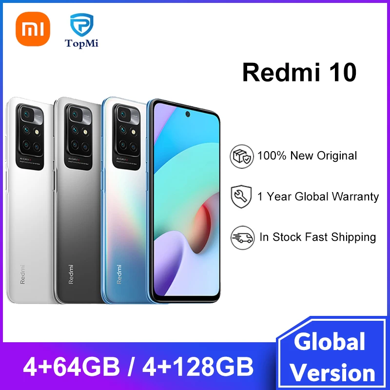 Versión Global Xiaomi Redmi note 10 64GB / 128GB NFC Smartphone MediaTek Helio G88 Octa Core 50MP AI Quad Cámara 90Hz FHD Display - Imagen 6