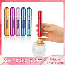 Garrafa cosmética vazia do atomizador do pulverizador dos recipientes para o curso garrafa recarregável portátil do perfume de 8ml 5ml mini com bomba do perfume do pulverizador