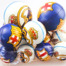 Быстро упругая декомпрессионная игрушка мяч Реал Мадрид Барселона Мяч для снятия стресса PU мяч для снятия стресса вспенивающая Детская образовательная губка Ven