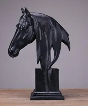

Animal Nordic wind mother and son horse head display business resin gifts creative home decoration manufacturers direct sales