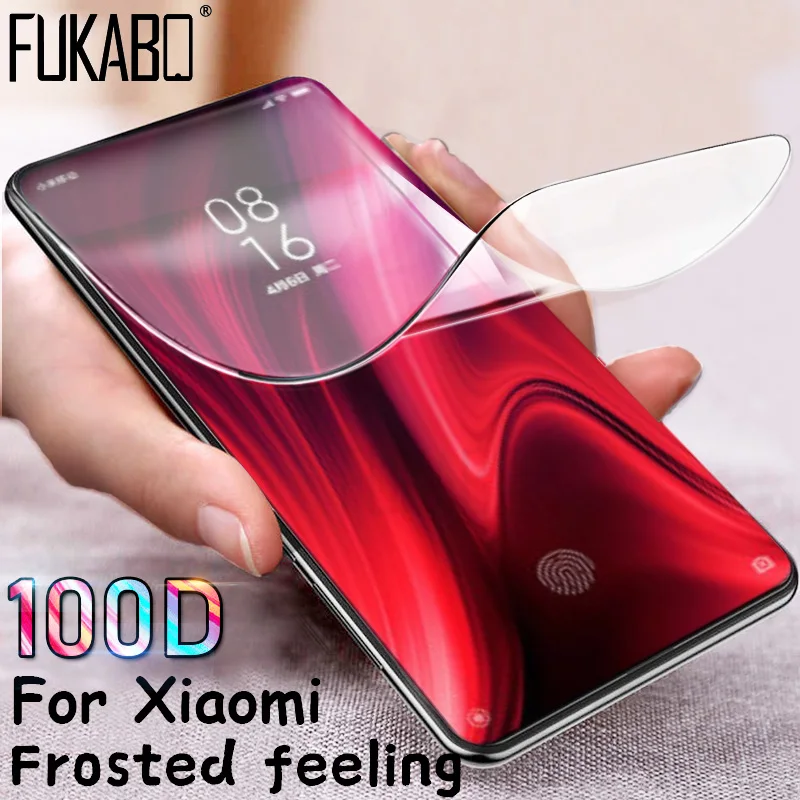 

100D Full Cover Matte soft Hydrogel Film for xiaomi redmi note 7 8 6 5 K20 pro K30 mi 9T pro Screen Protector Frosted Not glass