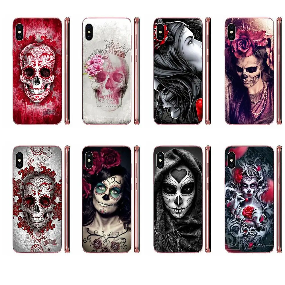 Цветок цветочный Сахар Череп татуированный для HTC Desire 530 626 628 630 816 820 830 One A9 M7 M8 M9 M10 E9