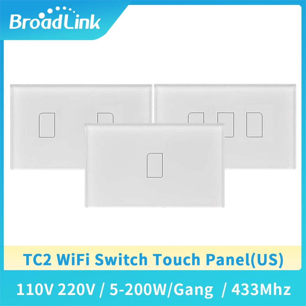 Выключатель Broadlink Smart Home TC2 wi-fi переключатель работает с Alexa Google стандартная нам