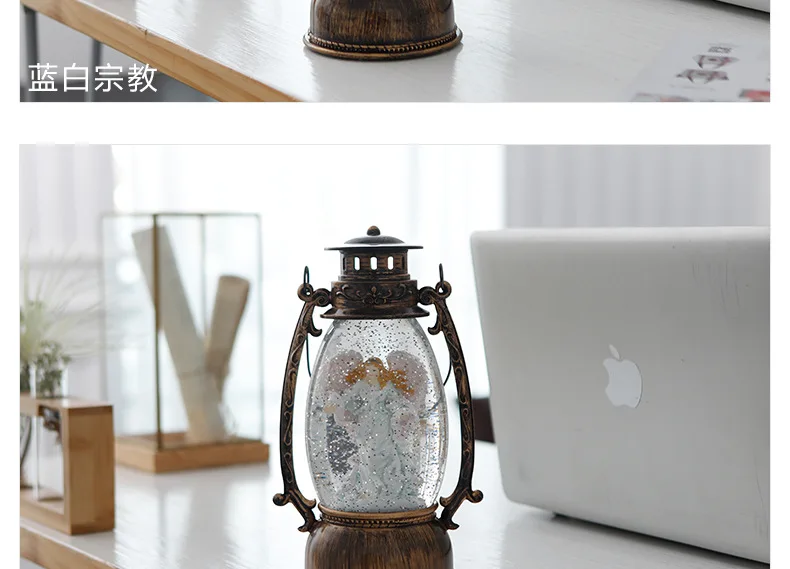 WDL-1736 Oval Lantern Christmas Tree Decoration Christmas Ornament Christmas Decorations LED Night Light