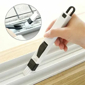 

Multipurpose Practical Window Door Keyboard Groove Cleaning Brush Cleaner Dustpan 2 In 1 Household Cleaning Tool Random Color