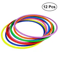 12pcs Plastic Toss Rings Kids Kids Kids Outdoor Toys Toss Game for Carnival Garden Backyard Outdoor Games (Random Color) 1