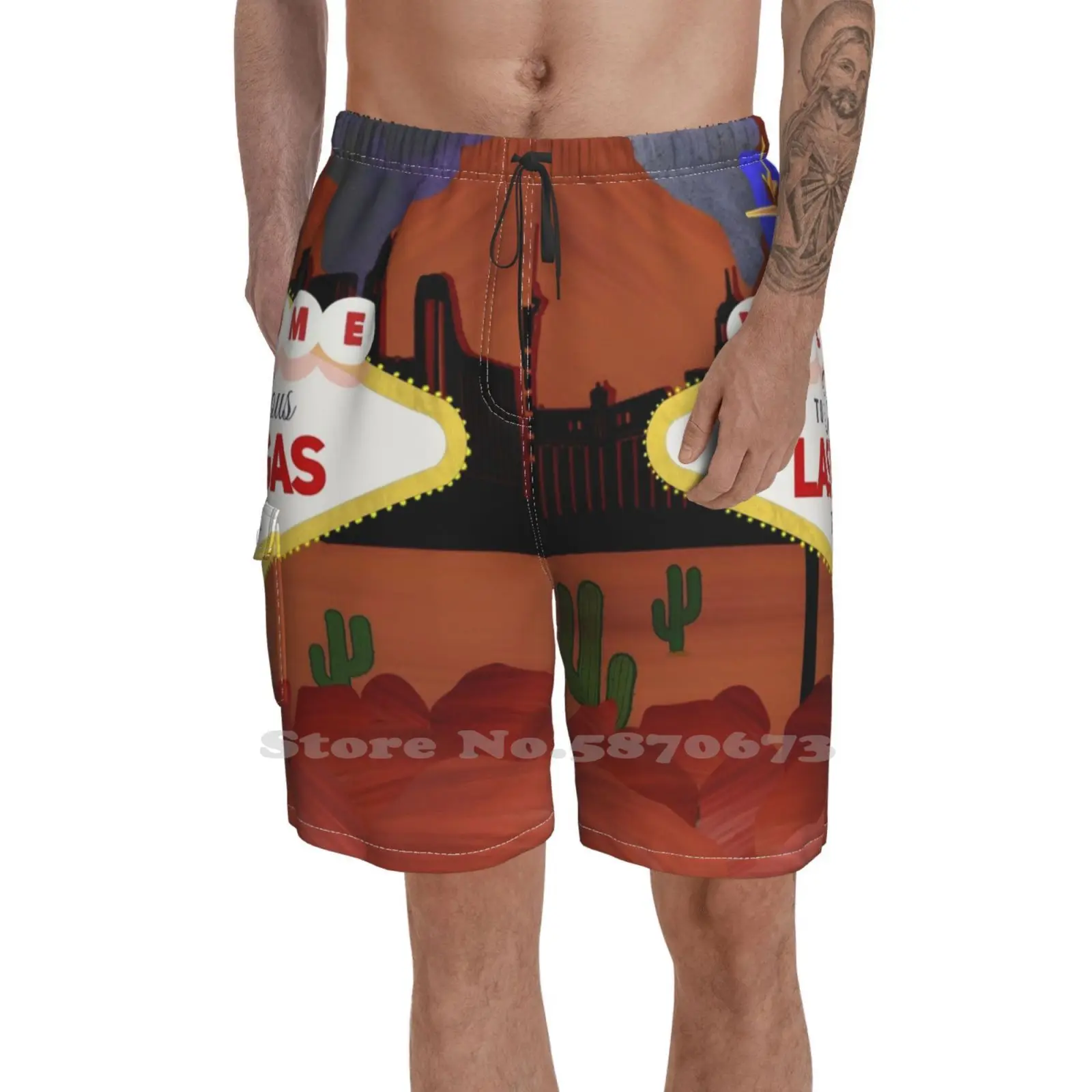 Las Vegas Men'S Fashion Shorts Sports Shorts Las Vegas Nevada Casino
