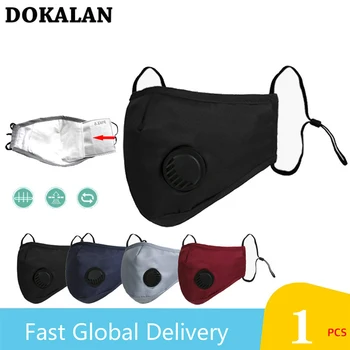 

2020 Five-layer Mouth Mask Breath Valve Маска Mascherine Filtration PM2.5 Face Masks Masque Dust Mascaras Respirator Maska