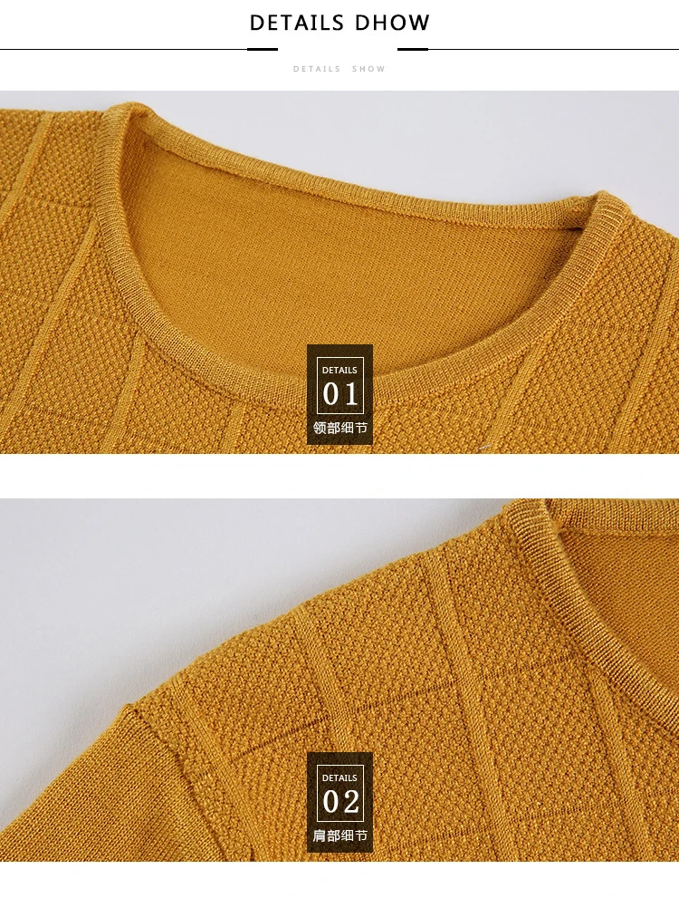 Осенний свитер с круглым вырезом для мужчин модные высококачественные теплые свитера мужские повседневные эластичные переплетенные свитера