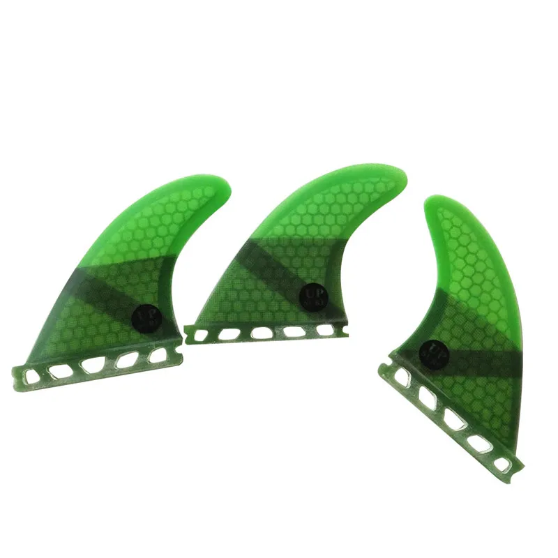 Surfing Paddling Single Fins M Honeycomb Fiberglass Fin Surfboard Pure Color Green Available 3pc per set Quilhas | Спорт и