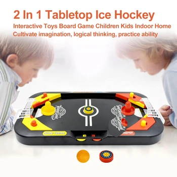 

2 In 1 Intelligence Develop Reduce Pressure Interactive Toys Mini Children Kids Board Game Tabletop Ice Hockey Indoor Bedroom