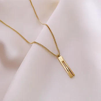 

2020 New Simple Stainless Steel Necklace Bar Pin Design Women Fashionn Choker Collares Gifts