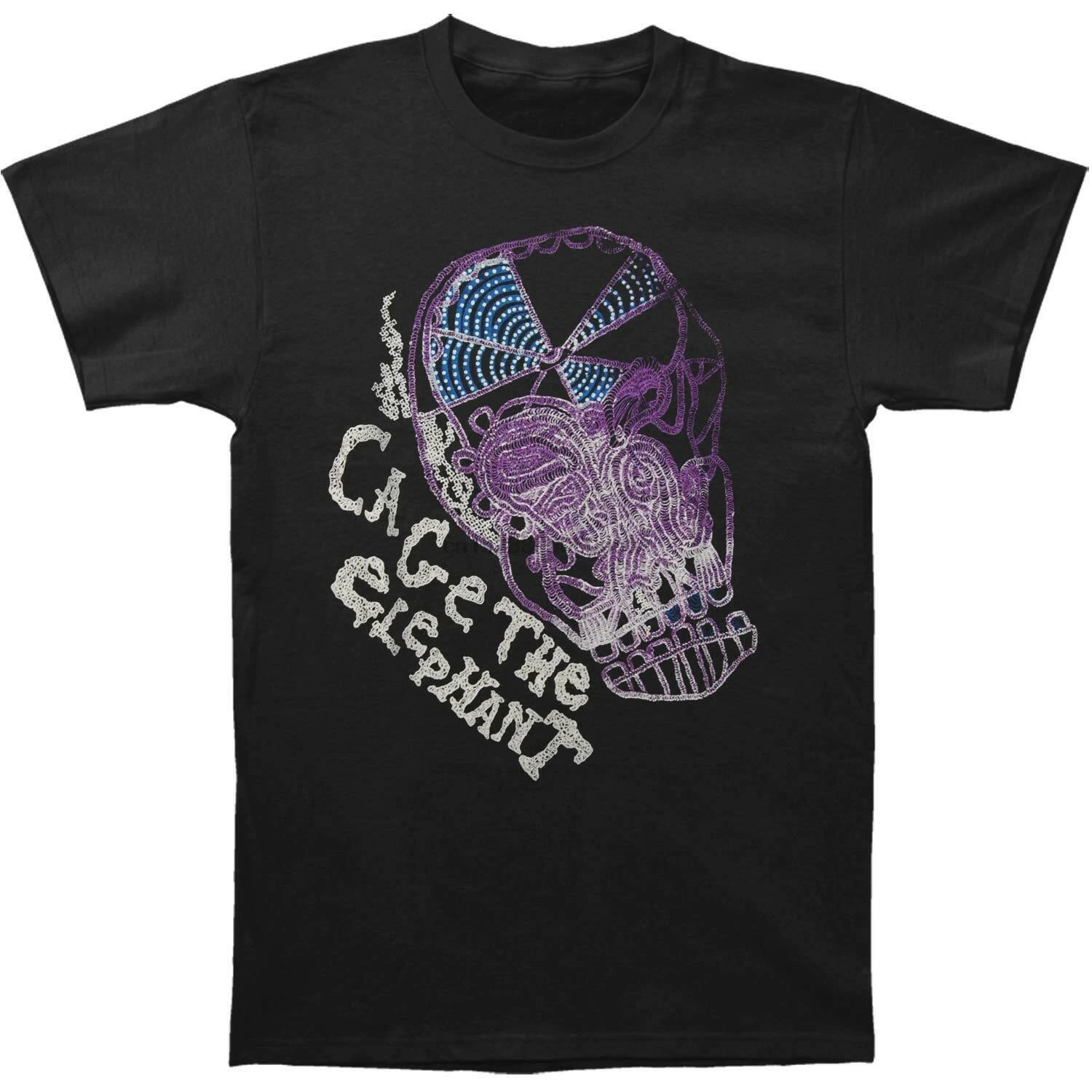 

Cage The Elephant Mens Color Skull T-shirt XX-Large Black