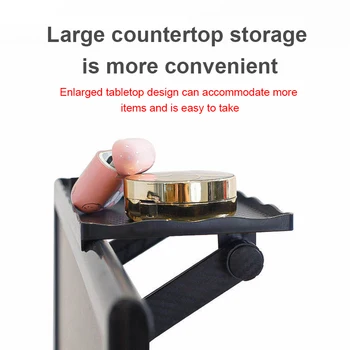 

Multi-Functional Storage Rack TV Computer LCD Display Rack Storage Bracket Top Shelf Adjustable Holder Black Adjustable Bracket