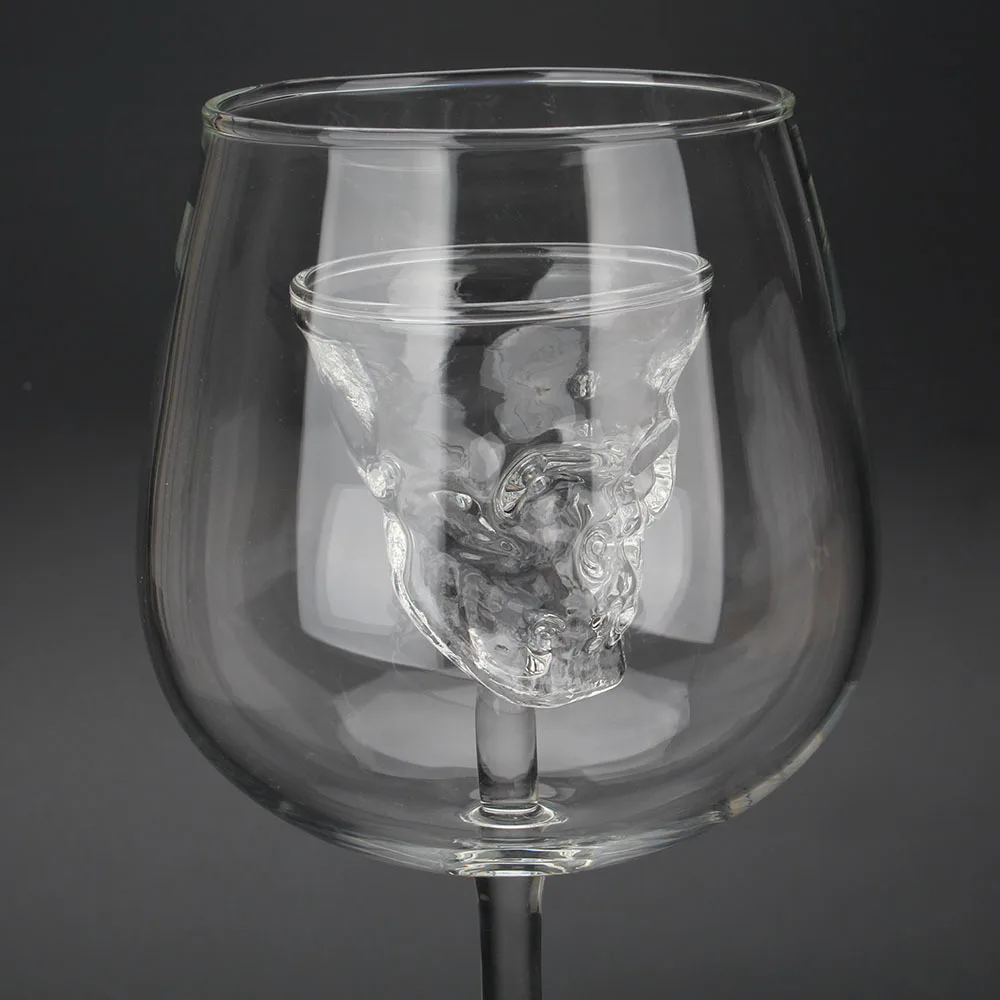 Оригинальность череп прозрачный стеклянный бессвинцовый Кубок для красного вина бытовой бар личности кружки винного цвета в европейском и американском стиле