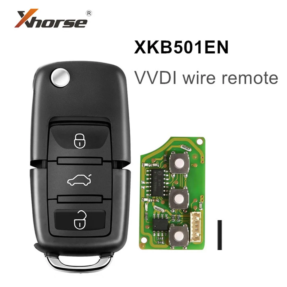 

Универсальный проводной дистанционный ключ 5 шт./лот Xhorse XKB501EN XKB508EN B5 Style 2/3 кнопок для VVDI Mini Key Tool VVDI2