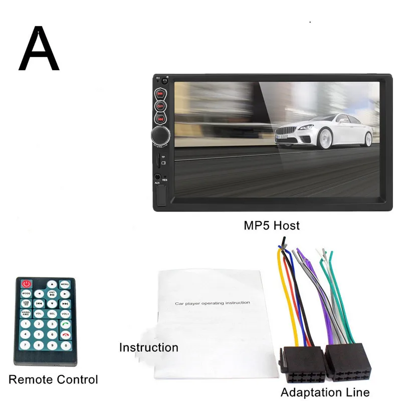 Fonwoon 2 Din автомагнитола Bluetooth 7 дюймов Автомобильный MP5 мультимедийный плеер USB SD AUX вход автомобильный аудио стерео с камерой заднего вида - Цвет: A