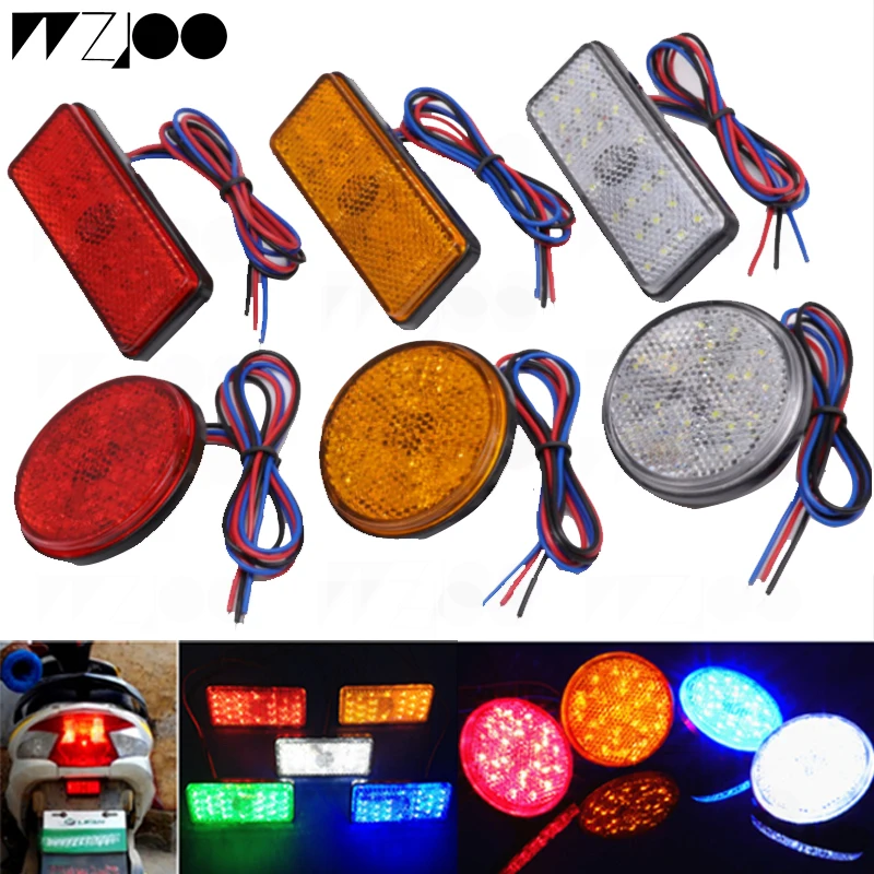 Универсальный 24 SMD красный прямоугольник Светодиодный отражатель задний стоп