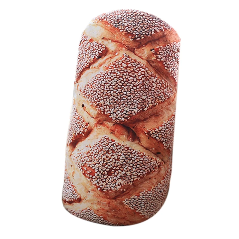60cm 3 Kinds Creative Bread Pattern Pillow Funny Soft Massage Neck Pillow PP Cotton Filler Cervical Health Care Pillow
