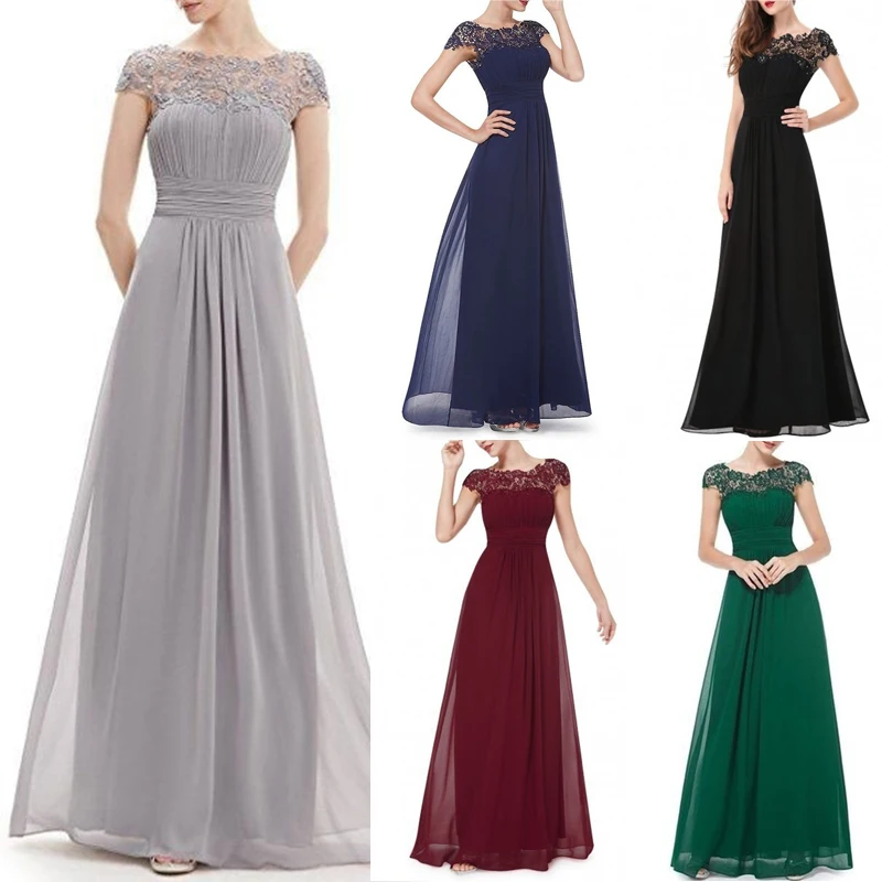 Женское элегантное платье, Кружевное Свадебное длинное платье подружки невесты, элегантное модное официальное ТРАПЕЦИЕВИДНОЕ летнее женское платье для вечеринок, vestido