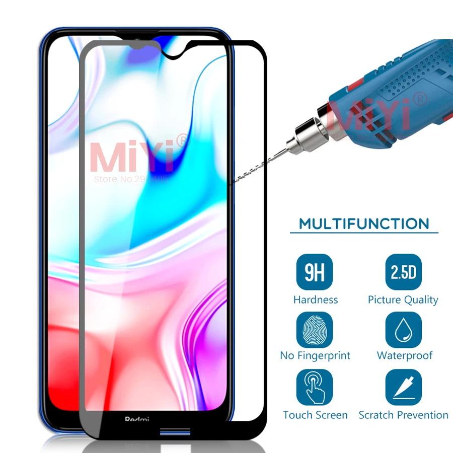 Защитное стекло 9h для xiaomi redmi 8, Защитное стекло для экрана xiomi Red mi 8 xao mi xia mi redmi 8, защитная пленка